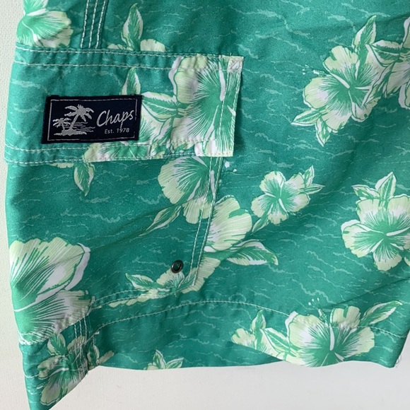 Mens Chaps Adriatic Plaid Swimming Shorts Trunks, Size M - Picture 2 of 9